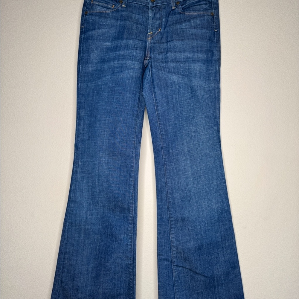 Citizens Of Humanity Blue Flare Wide Leg Jeans